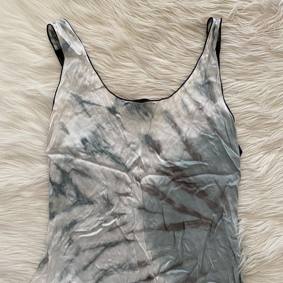 Hale Bob Black Crystal Beaded Embellished Sleeveless Silk Tunic Top Dress - Picture 8 of 12